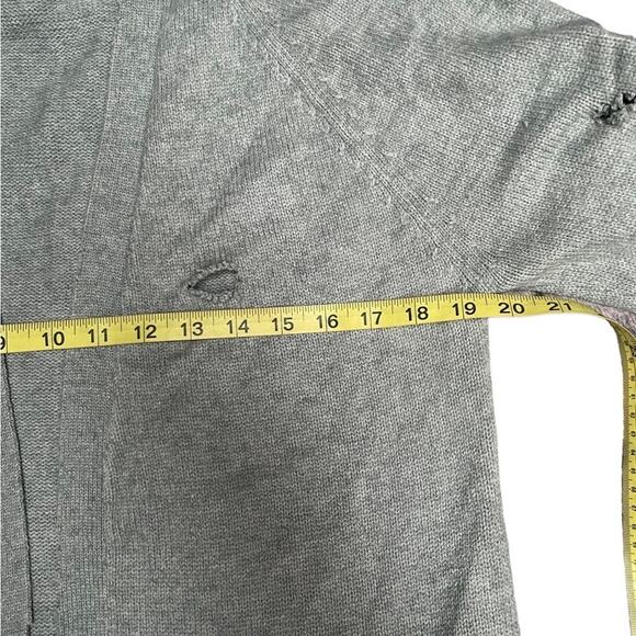 Zara Sweater Cardigan Girls 13-14 Outdoor Distressed Knitted Open Front Gray - Picture 7 of 12